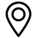 Map pin icon. Convenient location in Hyde Park 