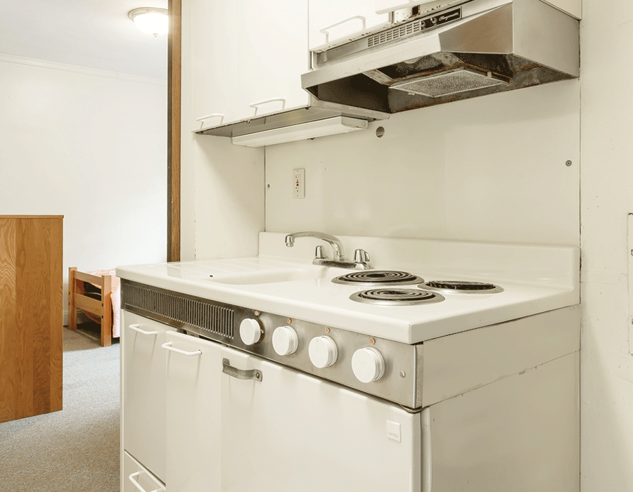 Shared kitchenette between shared units at 5748 S Blackstone Avenue, Hyde Park 