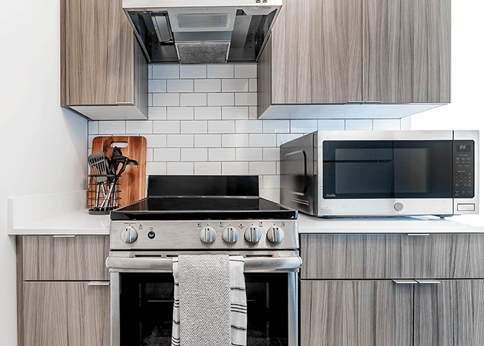 Stainless steel appliances for south loop apartment